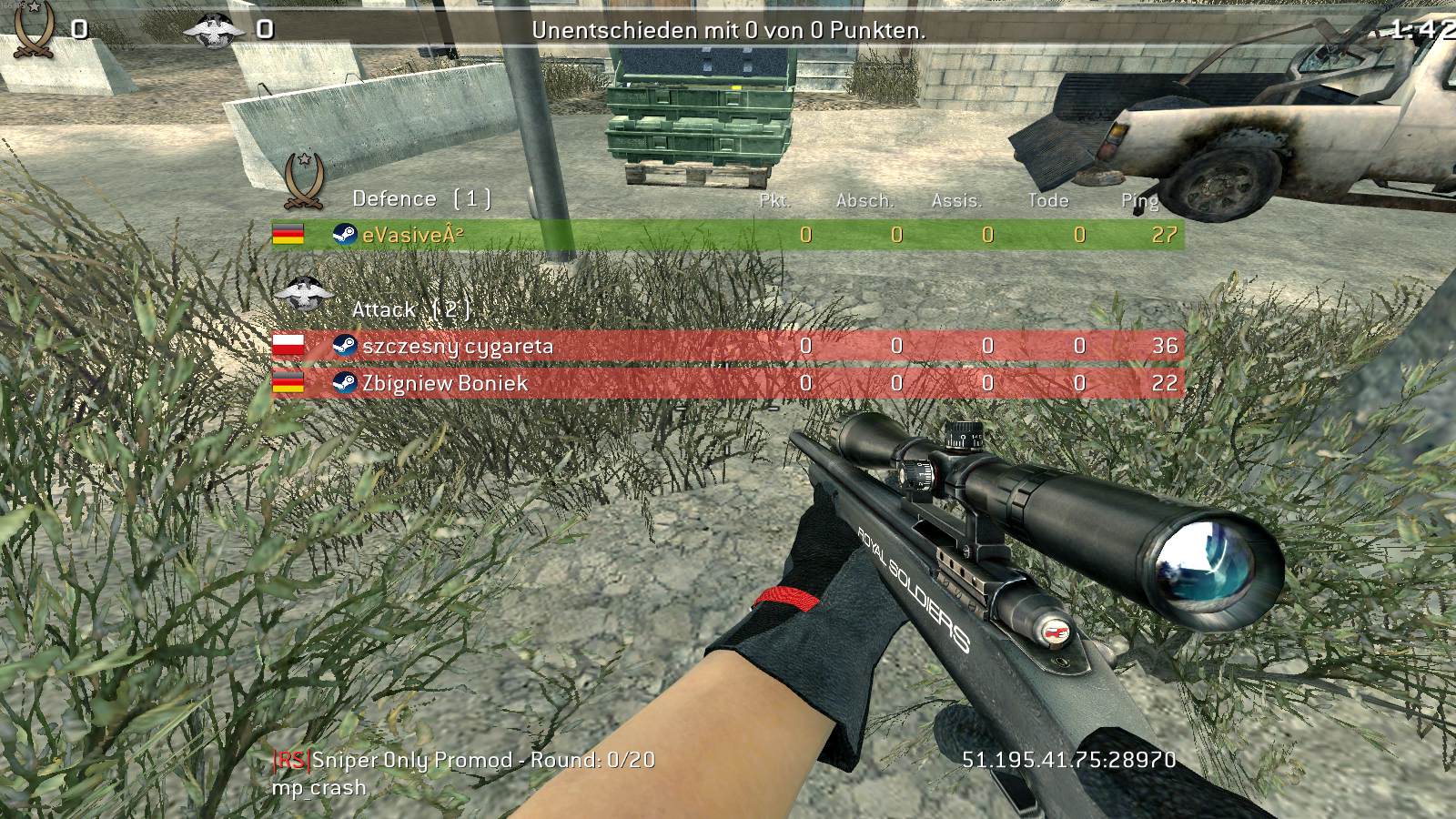 eVasive², mp_crash, |RS|Sniper Only Promod