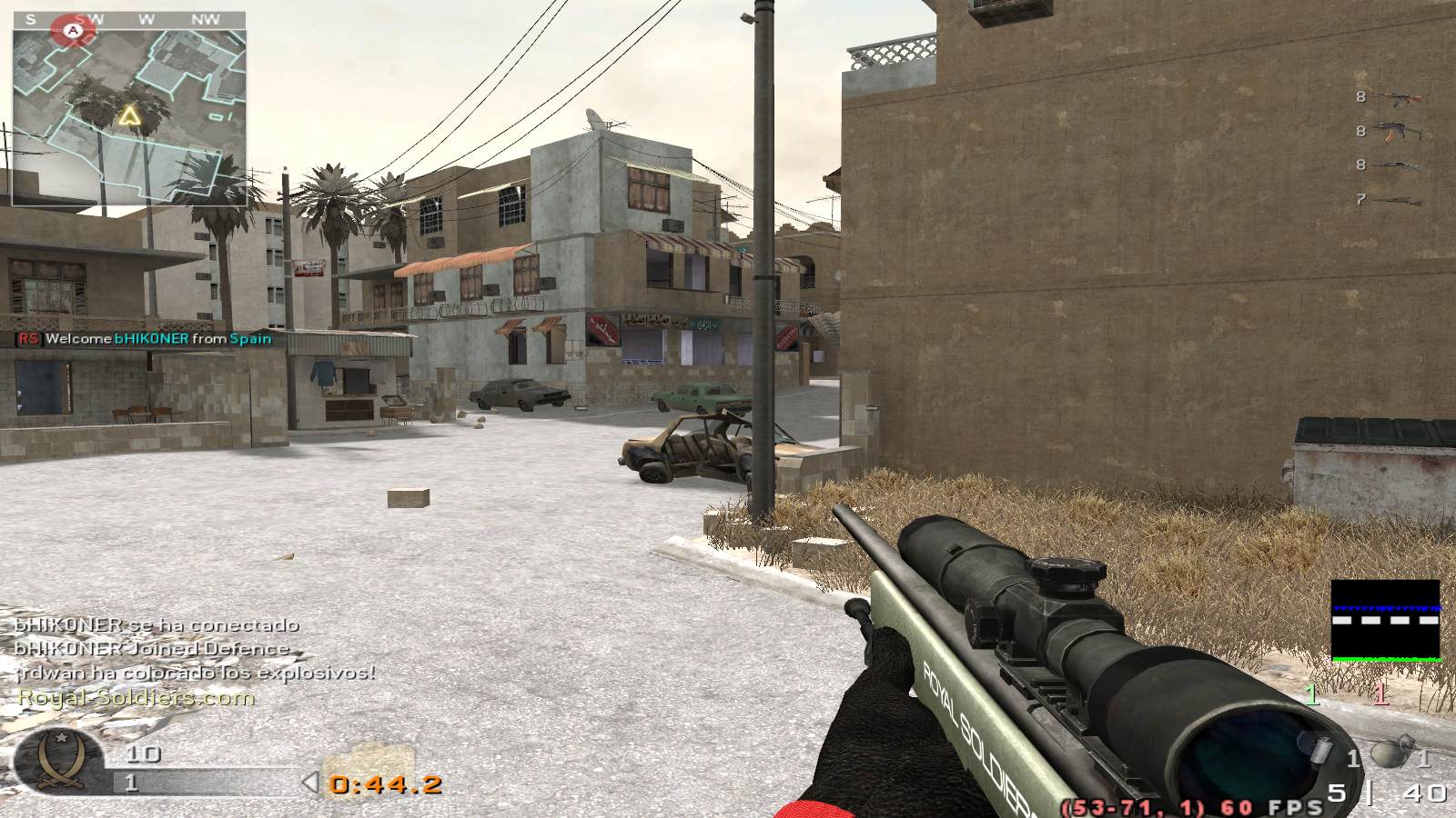 bHIKONER, mp_crossfire, |RS|Promod S&D 2.20 - Round: 12/20