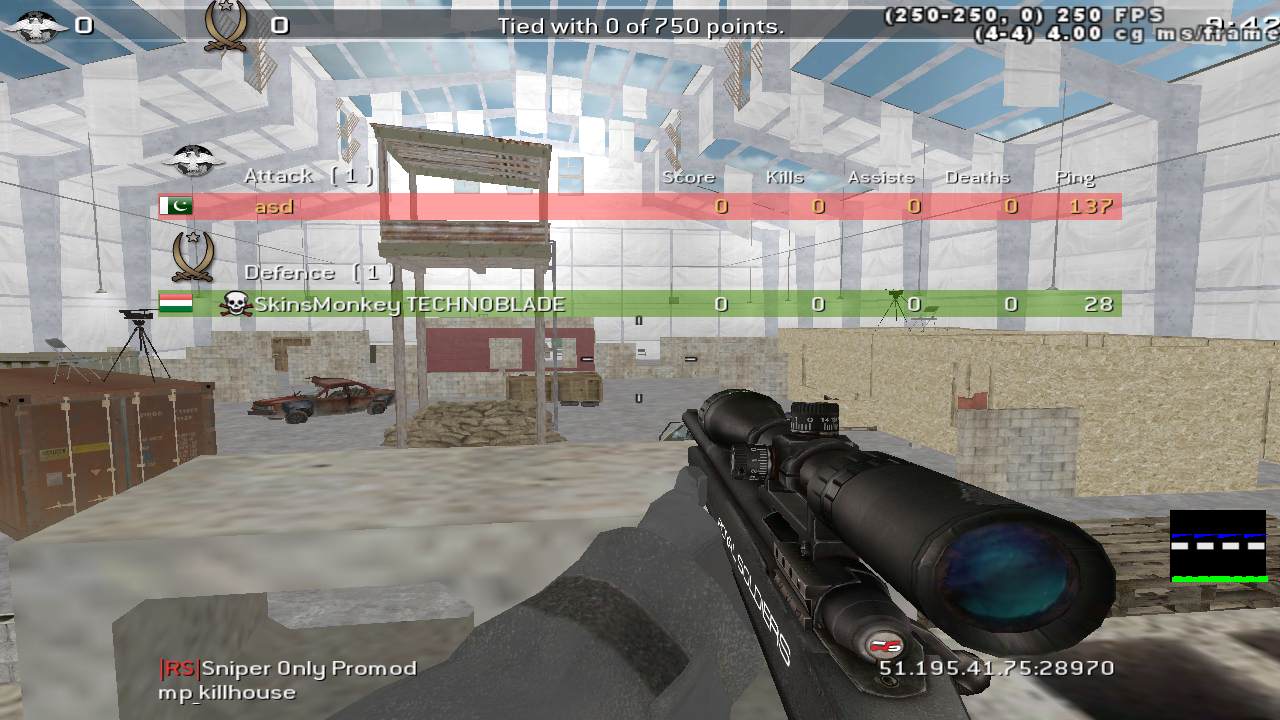 asd, mp_killhouse, |RS|Sniper Only Promod - Round: 12/20
