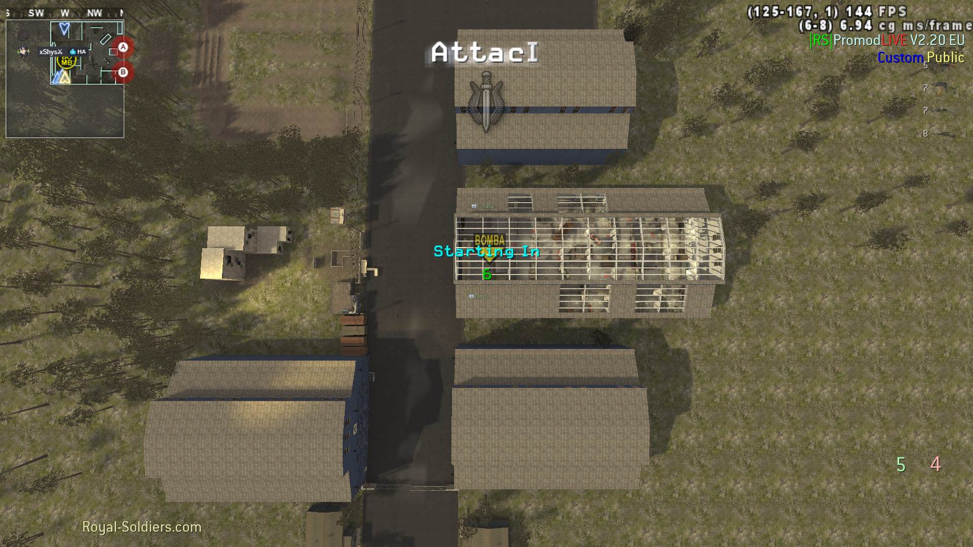 xShys, mp_killhouse, |RS|Promod S&D 2.20 - Round: 12/20