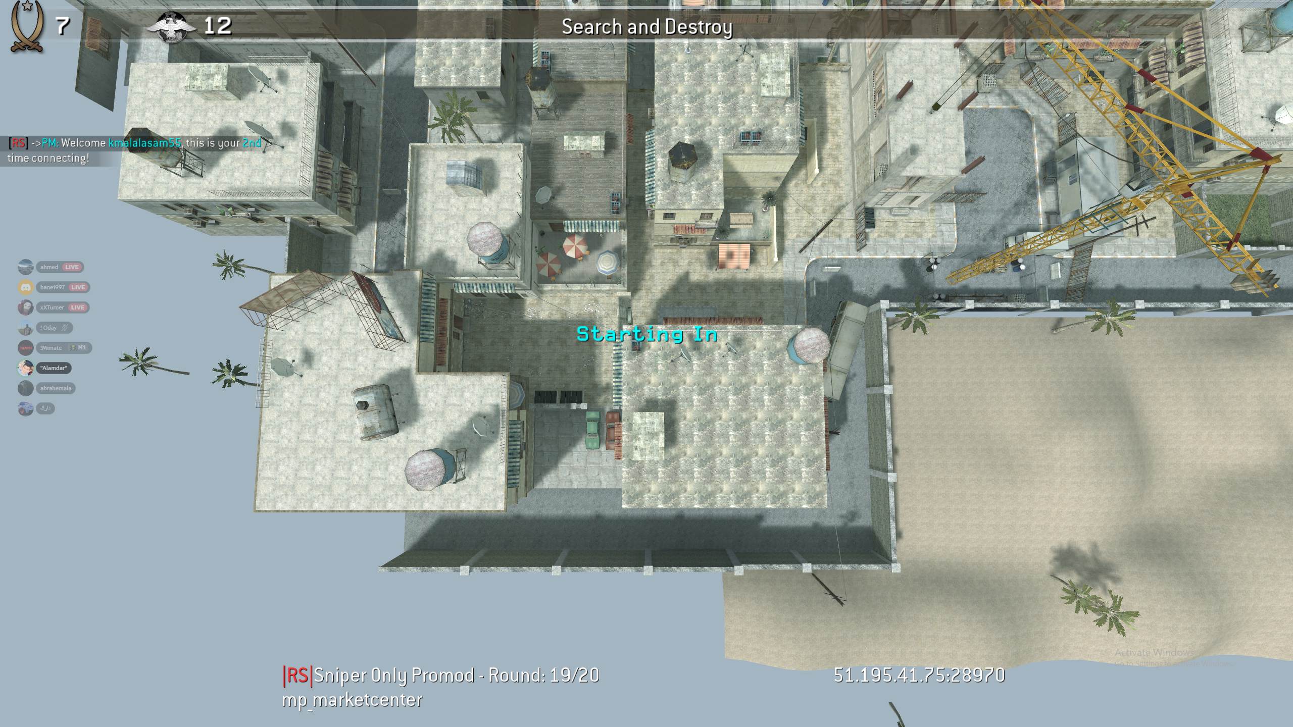 kmalalasam55, mp_marketcenter, |RS|Sniper Only Promod - Round: 5/20