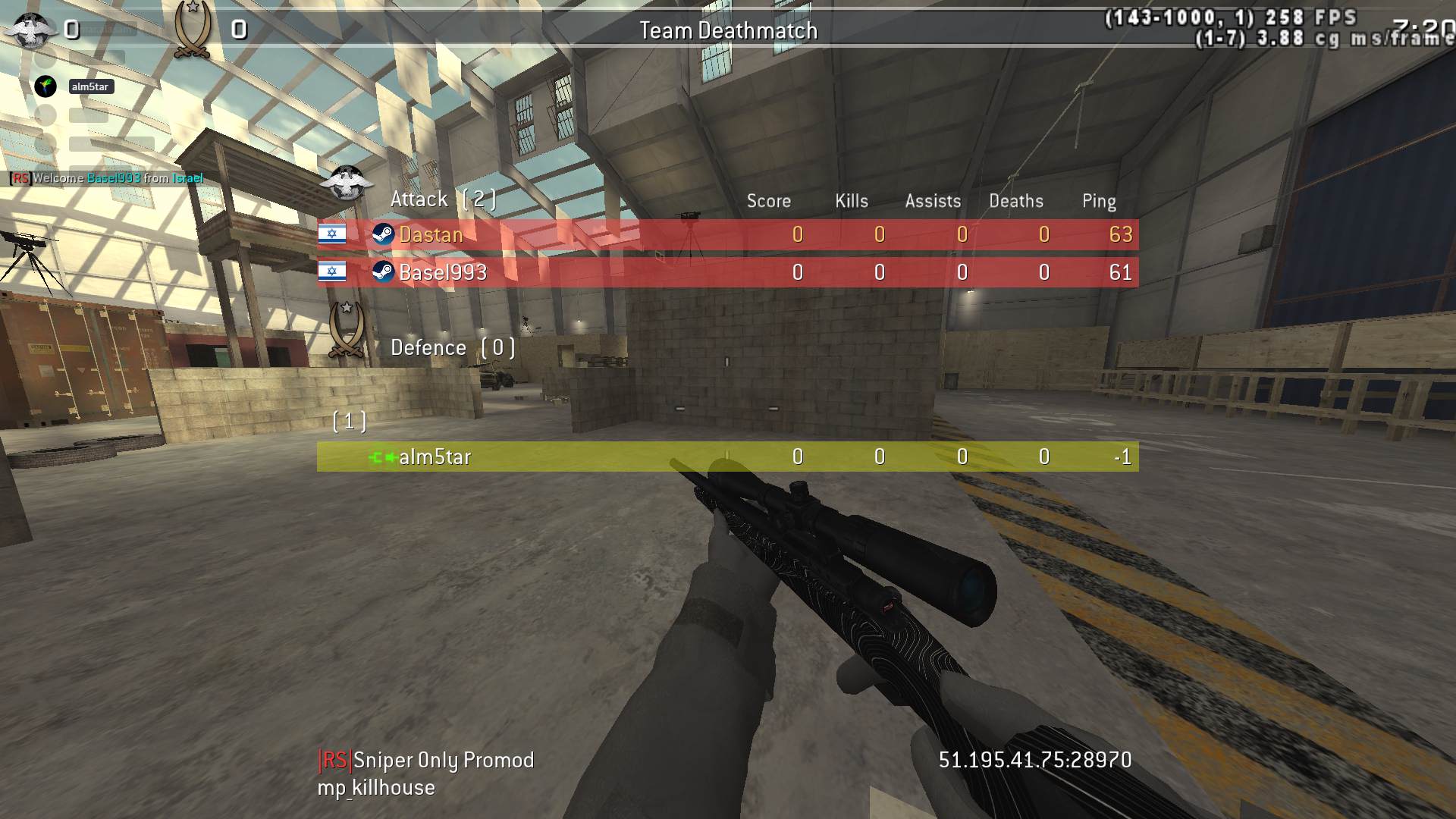 Dastan, mp_killhouse, |RS|Sniper Only Promod - Round: 4/20