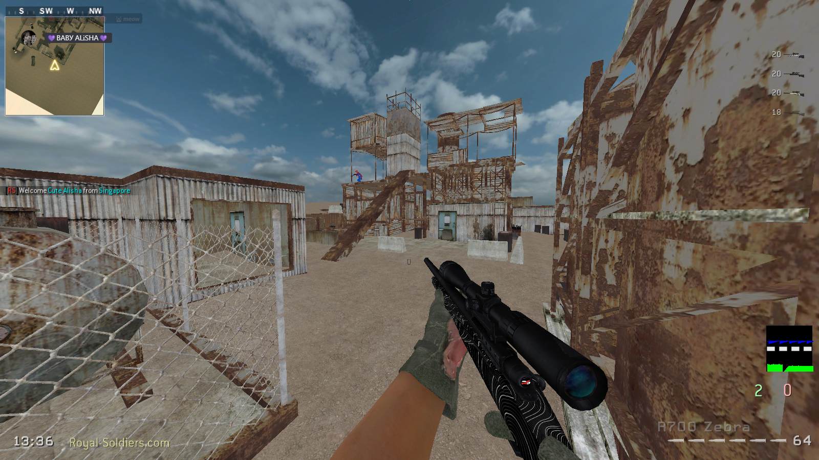 Cute_Alisha, mp_modern_rust, |RS|Sniper Only Promod - Round: 0/20