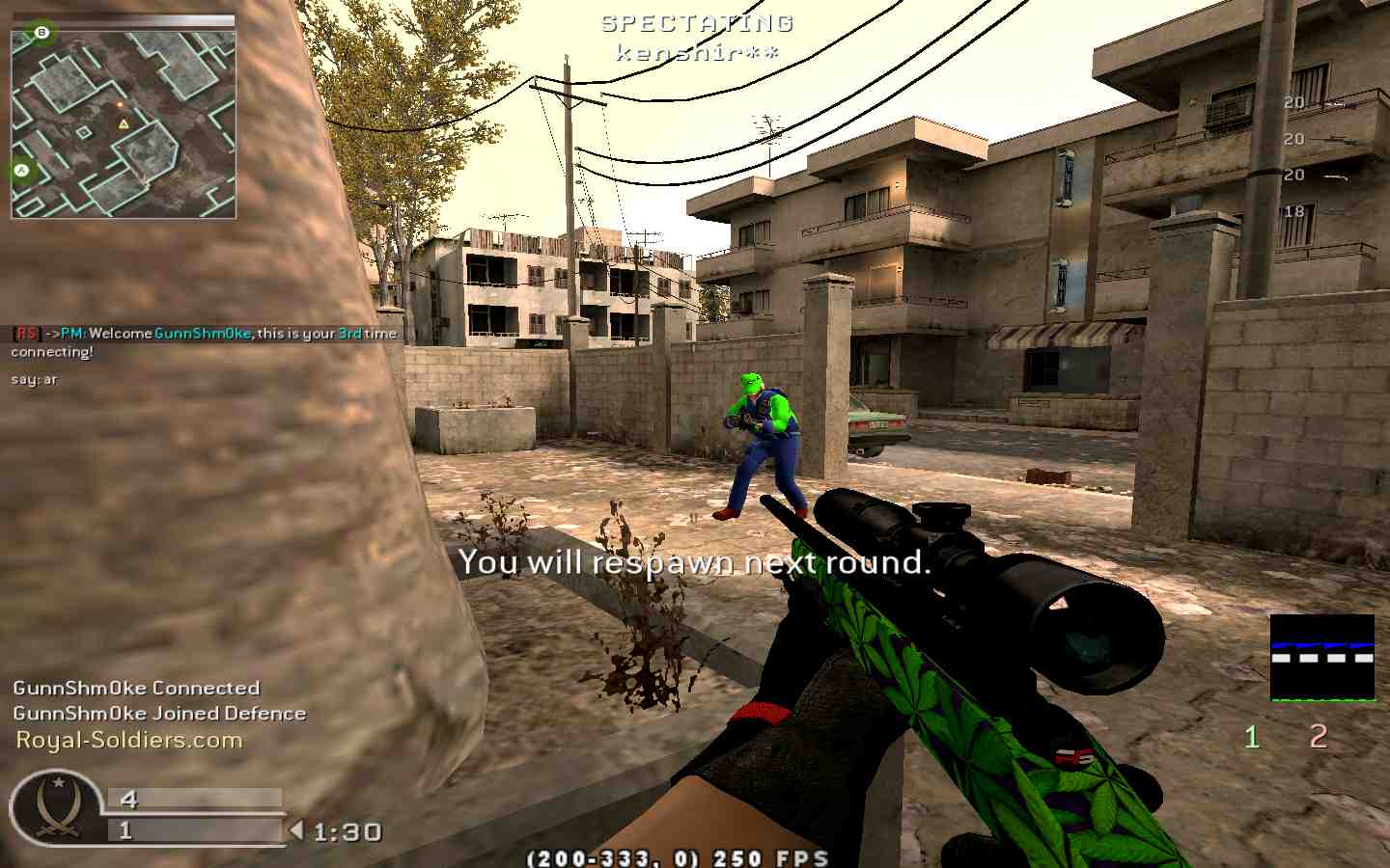 GunnShm0ke, mp_strike, |RS|Sniper Only Promod - Round: 4/20