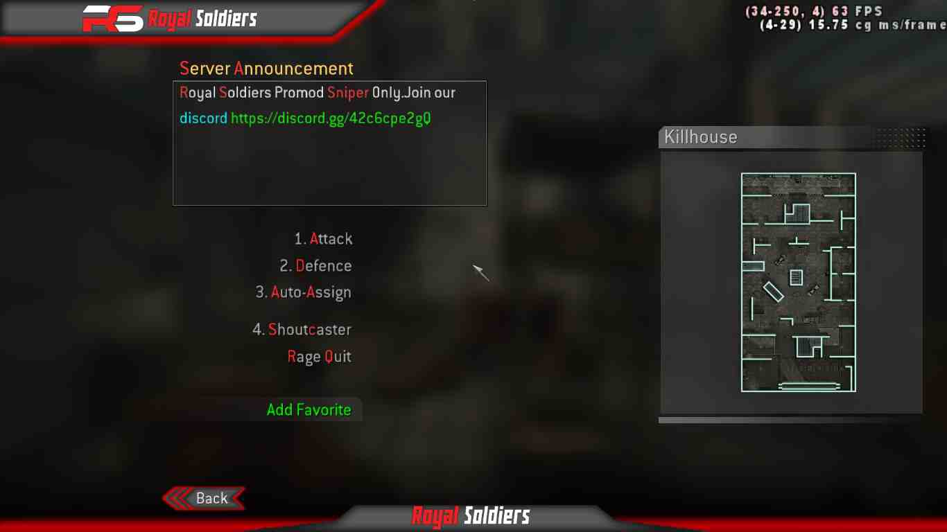 sifobnz7, mp_killhouse, |RS|Sniper Only Promod - Round: 9/20