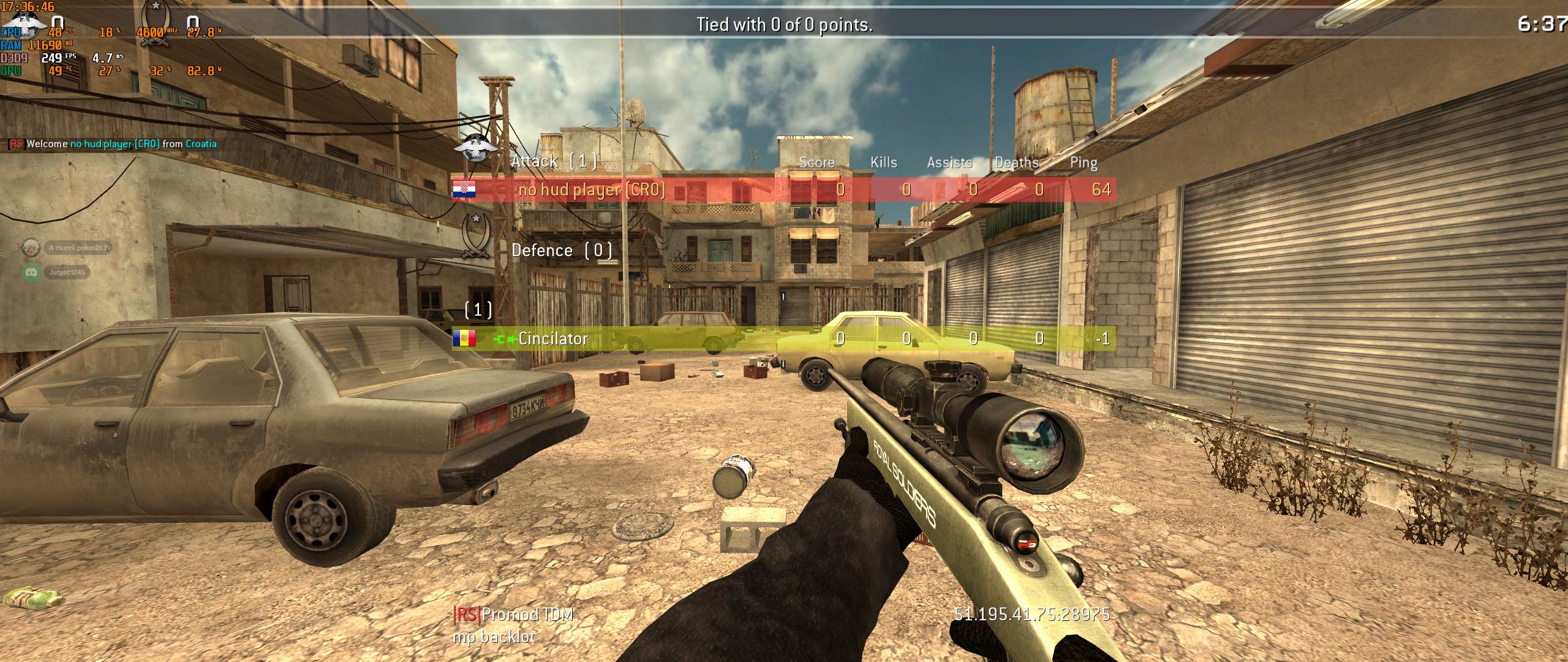 no hud player (CRO), mp_backlot, |RS|Promod TDM