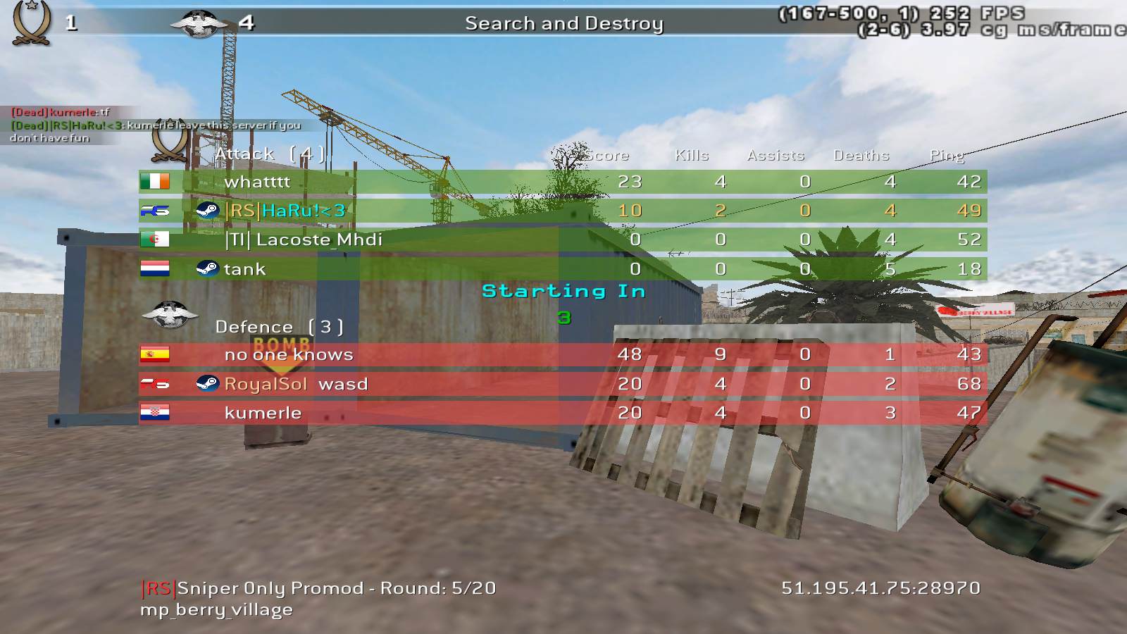 RSHaRu!<3, mp_berry_village, |RS|Sniper Only Promod - Round: 9/20