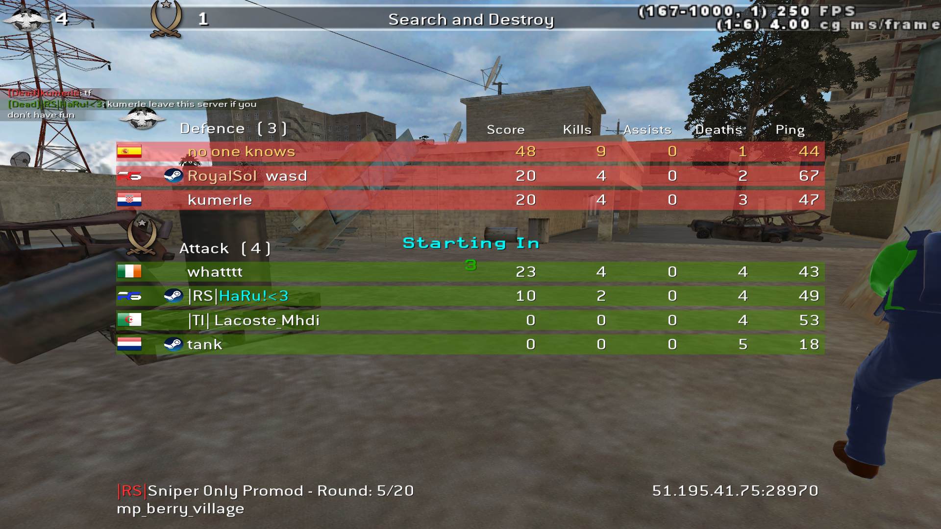 no one knows, mp_berry_village, |RS|Sniper Only Promod - Round: 9/20