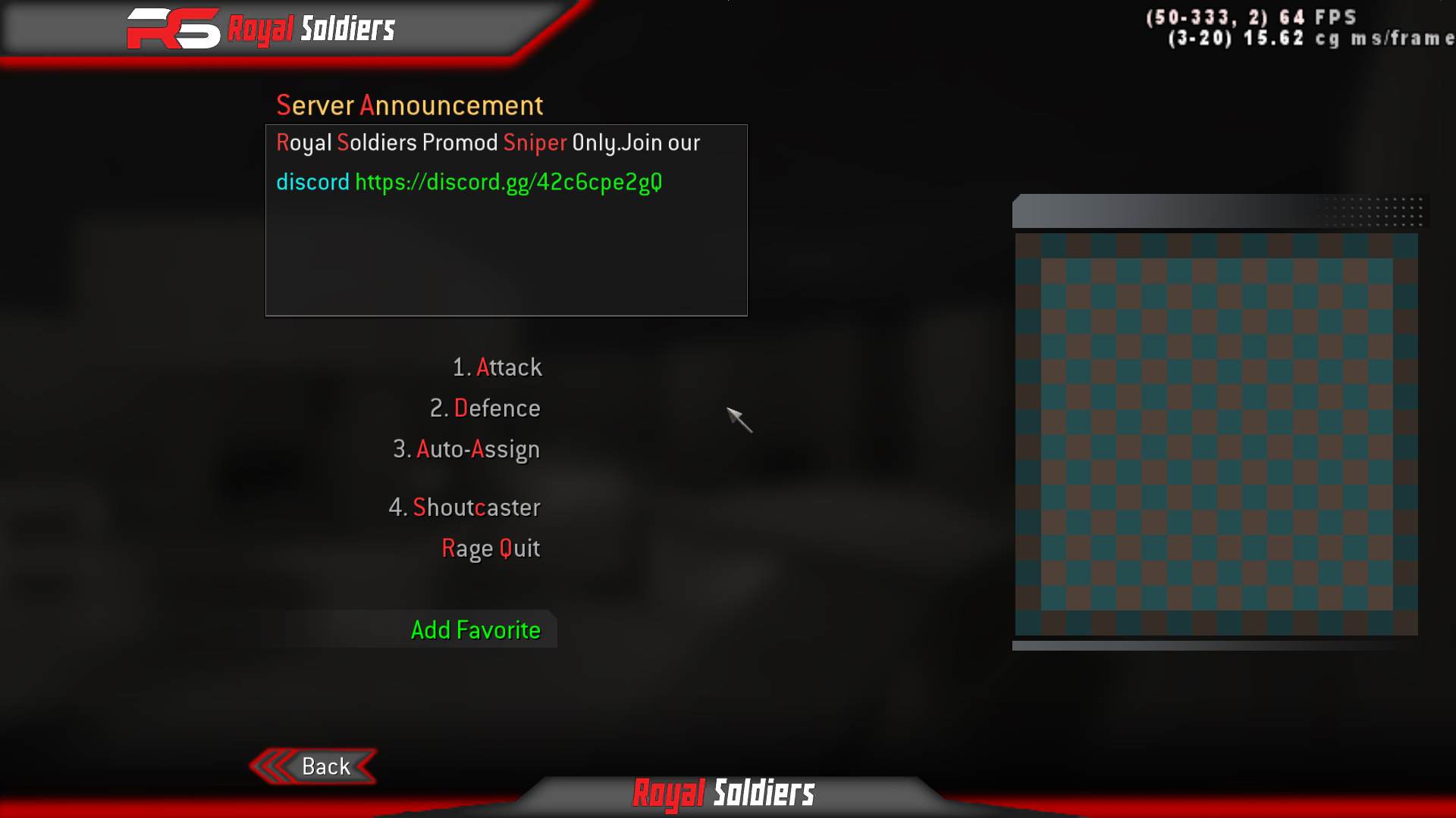 Rocking 78, mp_wizard, |RS|Sniper Only Promod - Round: 4/20