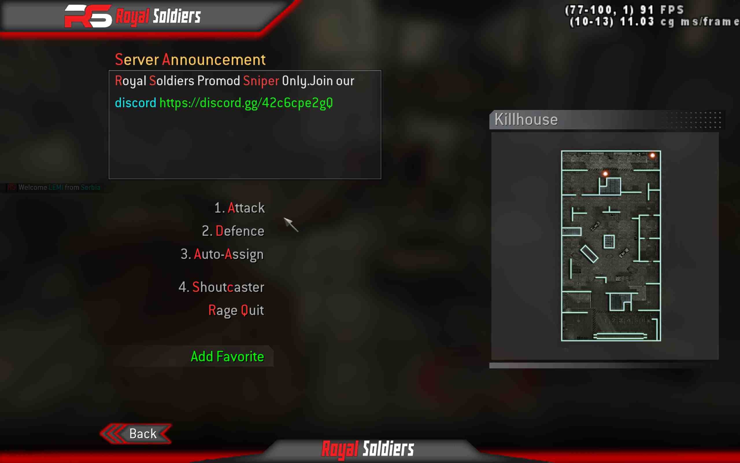 Redemption, mp_killhouse, |RS|Sniper Only Promod - Round: 5/20