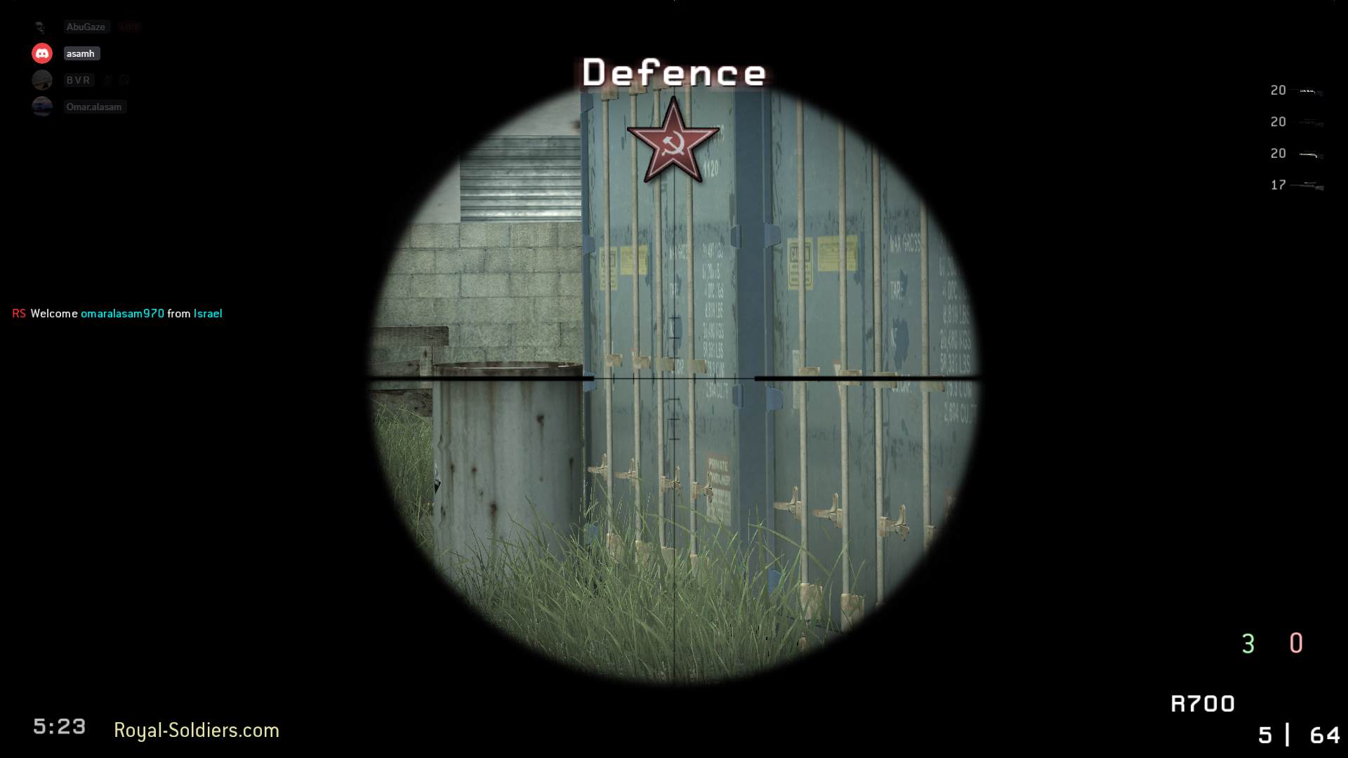 omaralasam970, mp_shipment, |RS|Sniper Only Promod - Round: 4/20