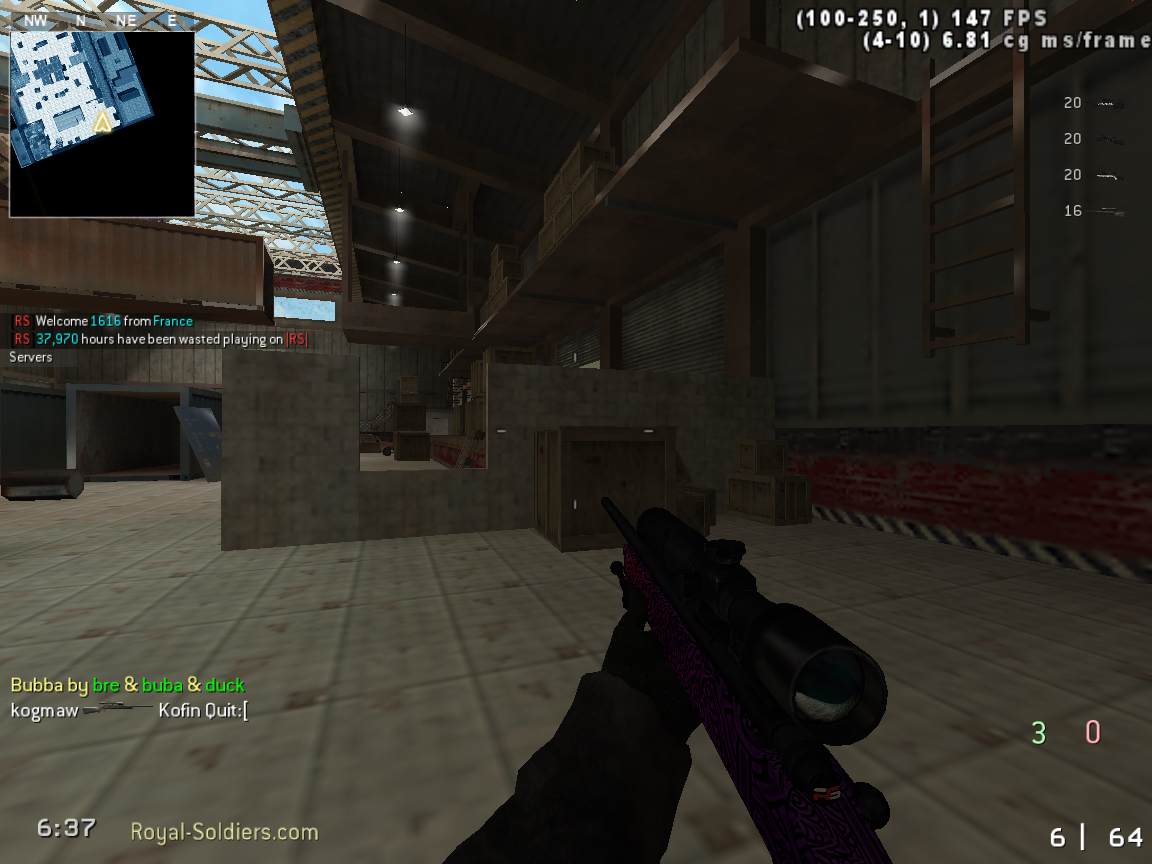 1616, mp_bubba, |RS|Sniper Only Promod